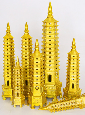 新品铜文昌塔摆件k13十三层9九层铜塔书房客厅办公室装饰工艺学生