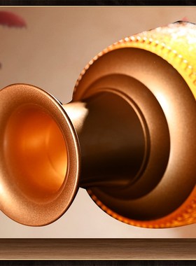 极速八吉祥琉璃花瓶家用佛堂佛前摆件佛具用N品富贵竹铜净水瓶插