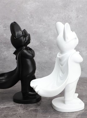 极速欧式创意树脂站立披风狗样板房售楼部K卧室客厅书房桌面家居