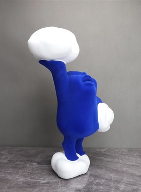 极速欧式树e脂云朵人植绒笑脸人样板房售楼部卧室客厅玄关饰品摆