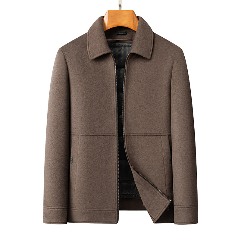 羊毛呢子大衣男士外套短款翻领羽绒服内胆夹克冬季新款高端双面呢,淘宝优惠券,粉丝福利购,淘宝优惠卷