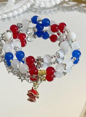 ch瓷国拟印象手炼原创新款欧美风五常国瓷拟人双圈手炼小众饰品