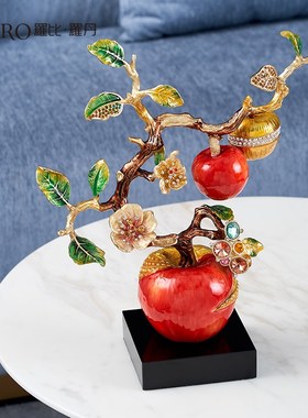 罗比罗丹《平安喜乐》摆件珐琅彩工艺电视柜摆件创意家居饰品礼品