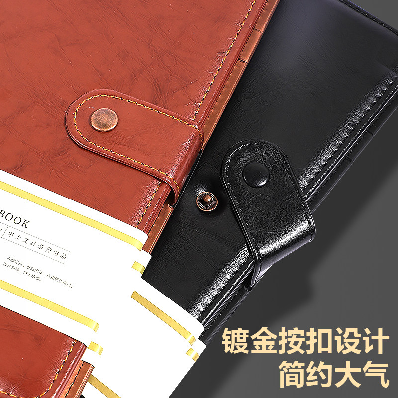 申士笔记本子加厚记事本商务人士简约a5会议记录本文艺精致复古大学生日记本办公用工作b5厚本子定制可印logo