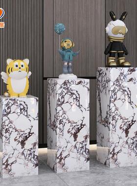 大理石摆件展示底座增高台客展厅酒店会所工艺礼品摆饰装饰岩板立