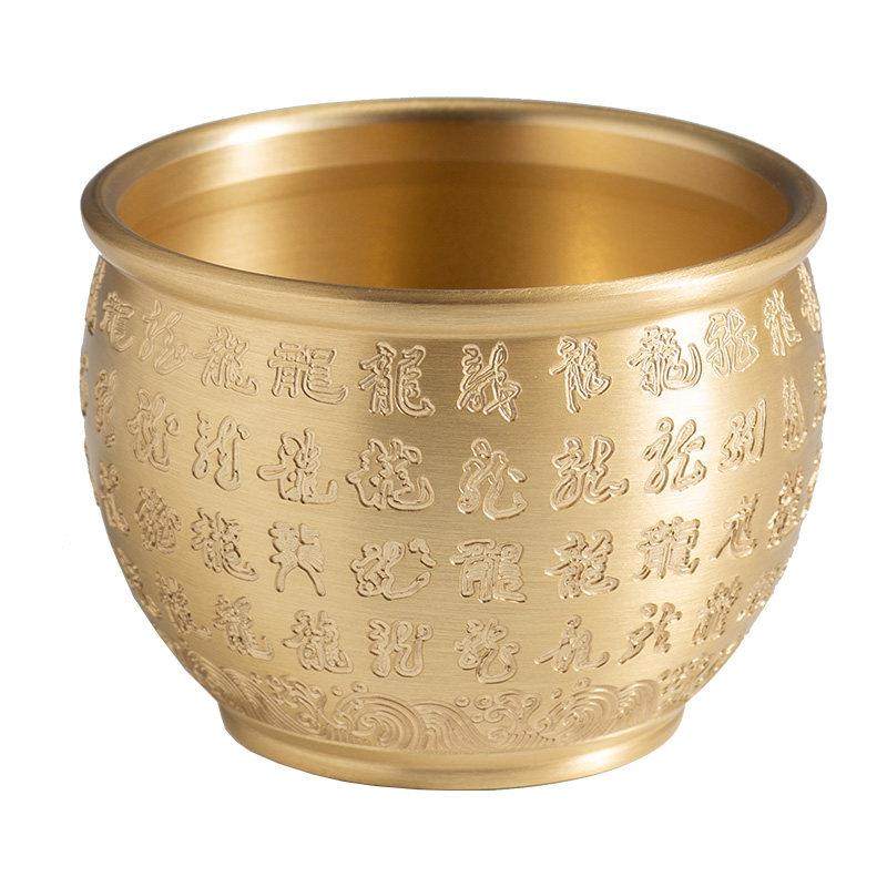 黄铜米缸摆件财缸百龙福缸香炉烟灰缸客厅桌面装饰品聚宝盆存钱罐,淘宝优惠券,粉丝福利购,淘宝优惠卷