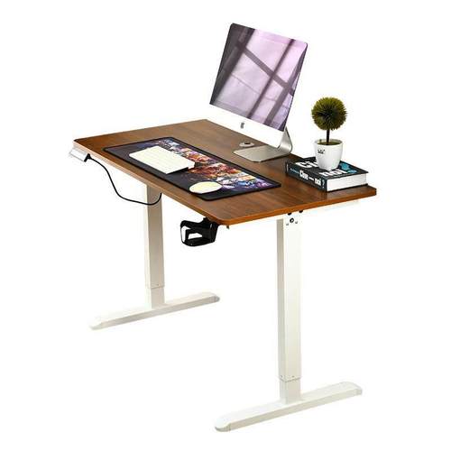 电动升降桌实木电脑桌书桌学习桌家用可升降工作台办公桌电竞桌子 - 图3