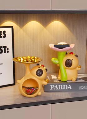 卡皮巴拉钥匙存储入口装饰装饰品入口门鞋柜客厅家乔迁礼物