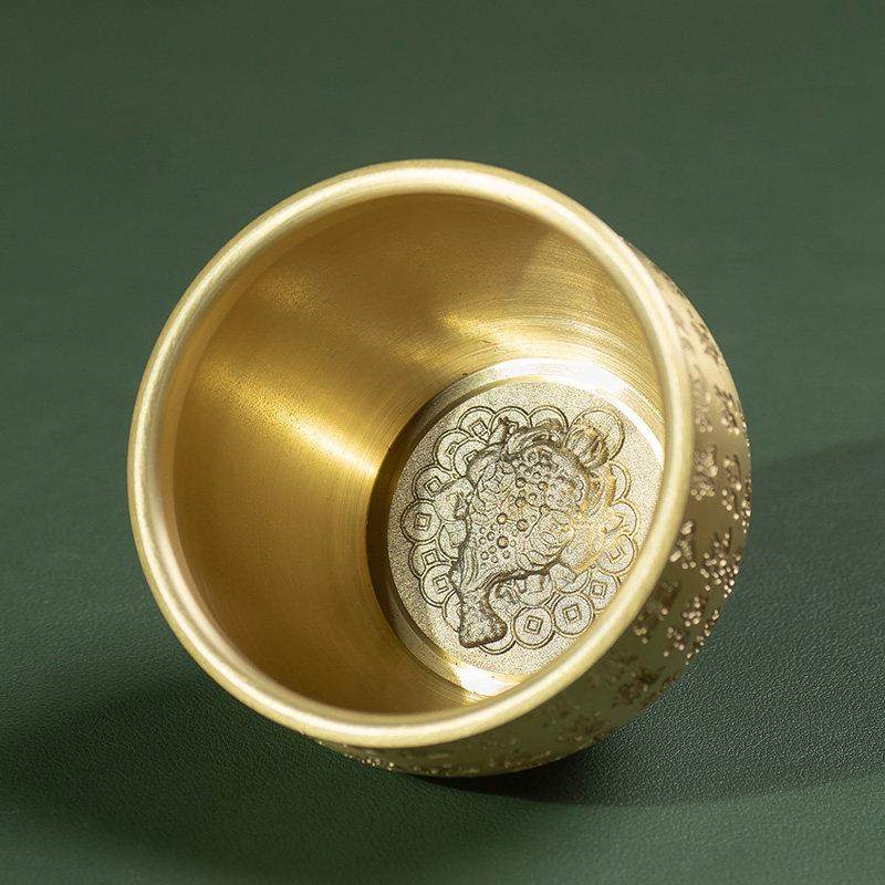 黄铜米缸摆件财缸百龙福缸香炉烟灰缸客厅桌面装饰品聚宝盆存钱罐,淘宝优惠券,粉丝福利购,淘宝优惠卷