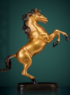 黄铜马到成功摆件黄铜工艺品马毕业季送老师礼品装饰铜马办公室