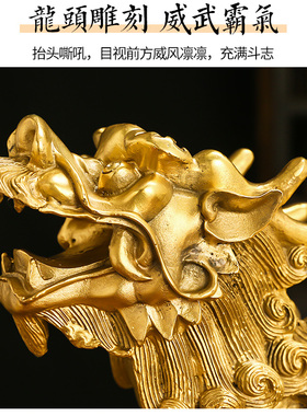 纯铜龙龟摆件母子龙头龟八卦金钱龟家居办公室客厅装饰工艺品摆设
