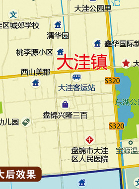 2025新款大洼区地图定制全国办公室挂图省市地图高清打印电子版