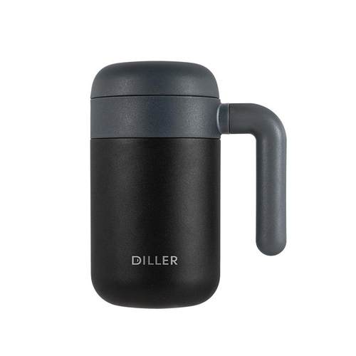 不锈钢办公杯男女士水杯子桌面泡茶杯带手柄保温杯刻字茶水分离 - 图3