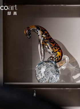 邸高家居办公室书房书柜猩猩装饰摆件开放格壁龛软装饰品设计陈列