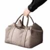 A complete set of travel tea set storage bag, extra large home outdoor portable tea set large capacity hemp fiber fabric bag