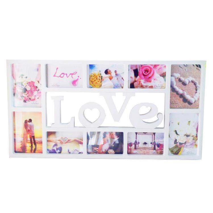 跨境塑料相框6寸7寸love10孔PVC相框创意组合挂墙相框一件,淘宝优惠券,粉丝福利购,淘宝优惠卷