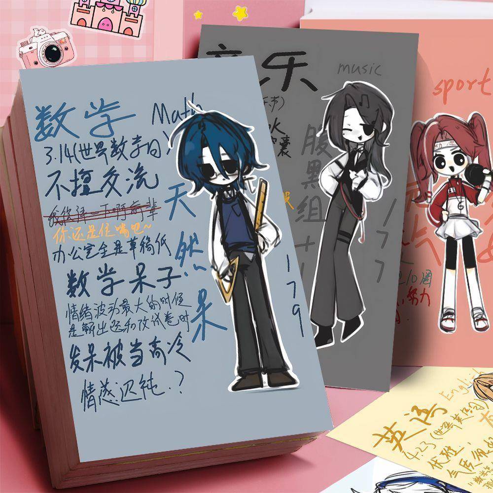 科学拟人贴纸36张学科拟人贴语文手绘学习学生拟人手账素材桌面 - 图1
