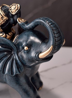 家居装饰品艺术大象摆件客厅酒柜玄关家里办公室乔迁新居搬家礼物