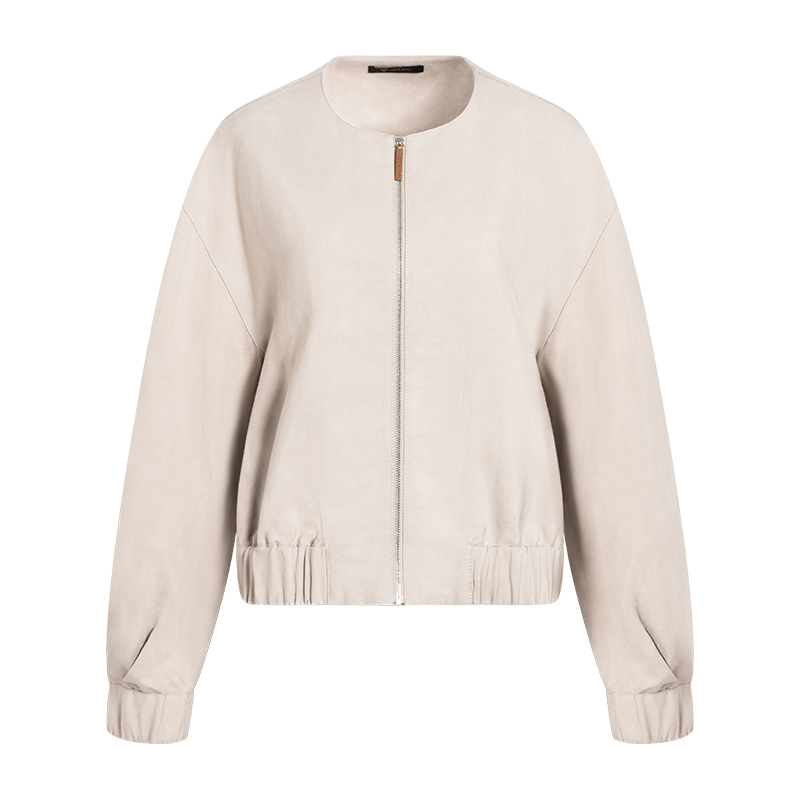 COLINWANG-思绪与轻舟|奢牌质感粘胶亚麻重工灯笼袖气球夹克外套 - 图3