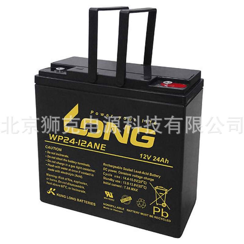 广隆蓄电池WP24-12ANE 12V24AH UPS/EPS 数据中心备用电源AGM电池 - 图0