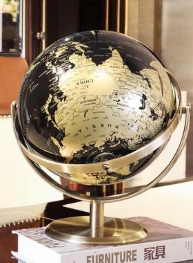 现代轻奢高档地球仪摆件玄关客厅家居软装饰品酒柜办公室书房桌面