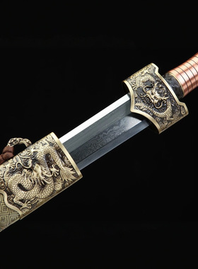 纯铜秦王剑赵云越王剑花纹钢八面