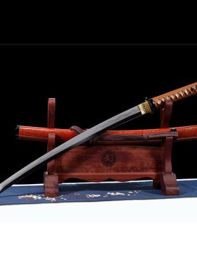 龙泉市刀剑T8钢覆土烧刃打刀日式