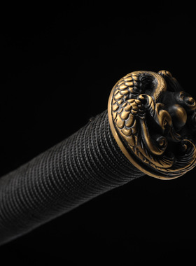 龙泉市刀剑花纹钢烧刃一体宝剑