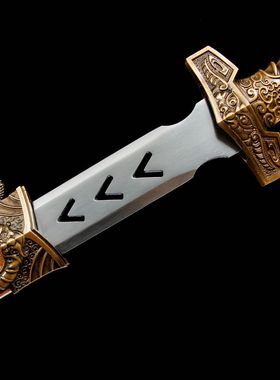 龙泉市刀剑高锰钢一体六面春秋