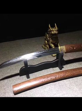 龙泉市刀剑T10钢覆土烧刃小乌丸