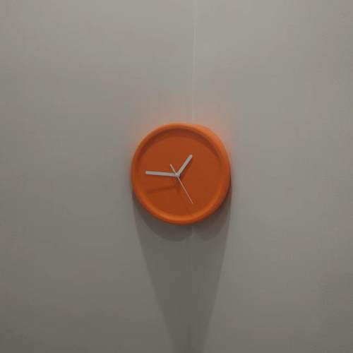 免打孔墙角钟表客厅简约现代ins科技艺术装饰遮孔挂钟高级感静音 - 图3