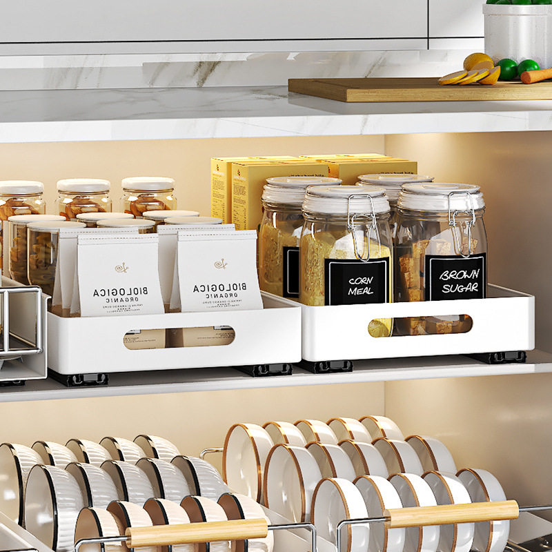 厨房调料收纳架橱柜钣金抽拉碗架杂物架抽屉式置物架分隔碗盘拉篮,淘宝优惠券,粉丝福利购,淘宝优惠卷