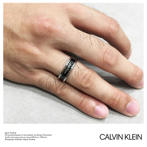 RING - 2019 CALVIN KLEIN HOLLOW KJ7RBR2001 - CK情侣戒指 - 图1