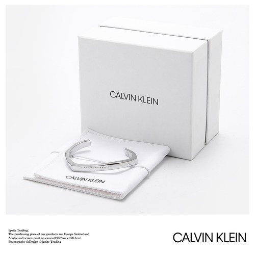 BANGLE - 2015 CALVIN KLEIN SLANT KJ53CB0101 - CK情侣手镯 - 图3