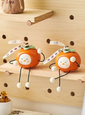 日本Ukiyo创意入户玄关柿柿如意吊脚娃娃房间书桌面洞洞板置物架