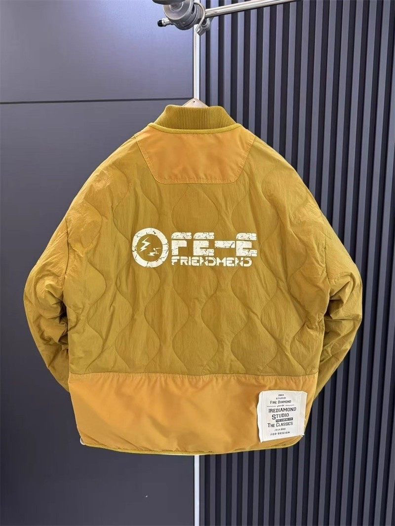 棒球领轻薄棉衣男士冬季2025新款潮流户外百搭休闲宽松棉服外套男,淘宝优惠券,粉丝福利购,淘宝优惠卷