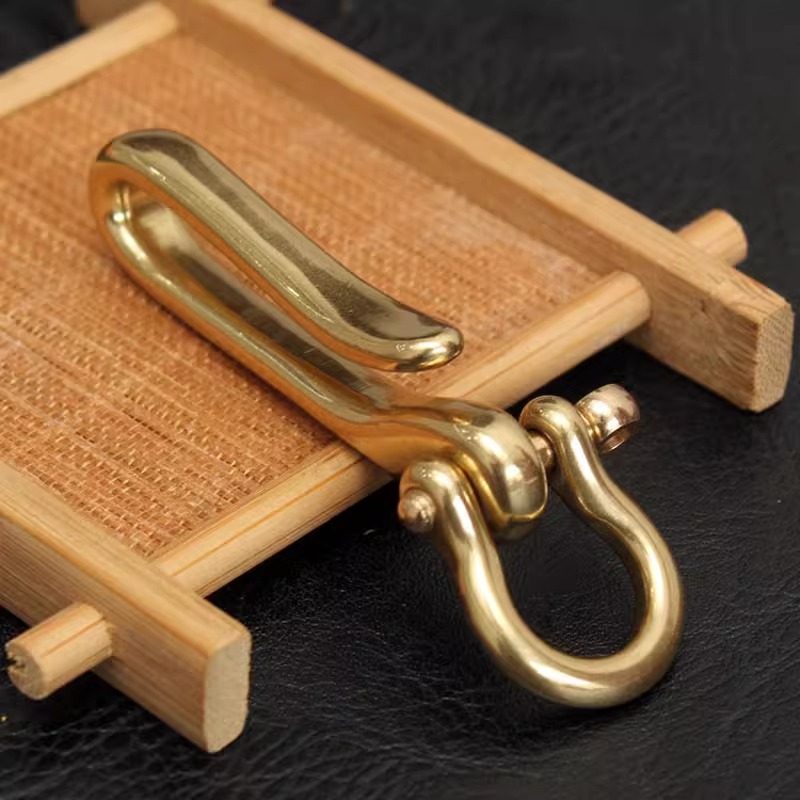 黄铜钥匙扣！U型钩子黄铜手工腰挂铜马蹄扣手工财布钩子 铜挂钩,淘宝优惠券,粉丝福利购,淘宝优惠卷