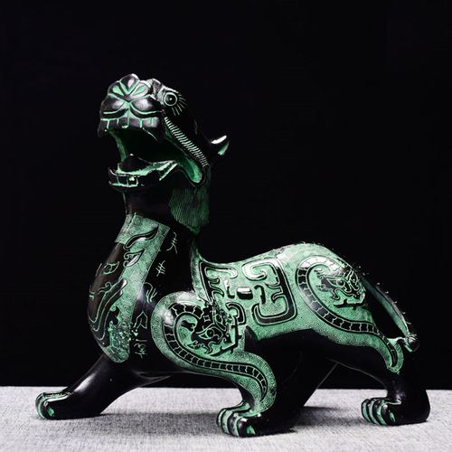 貔貅摆件仿古青铜器怪兽桌面室内文玩古玩复古工艺品装饰定制 - 图1