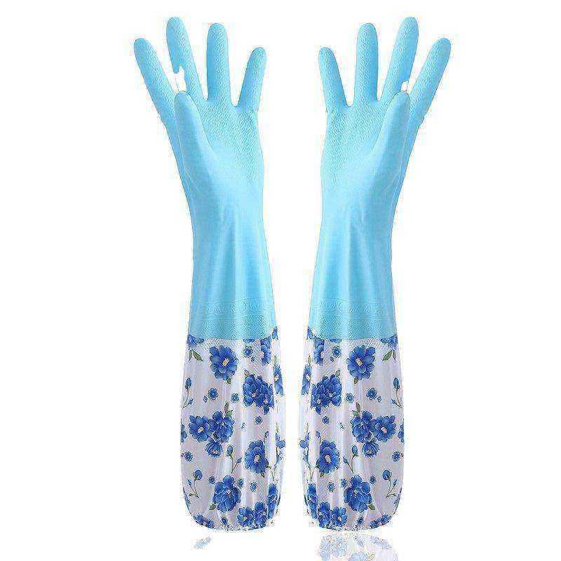 加绒防水手套加厚冬季女厨房橡胶皮耐用型洗衣服清家务洁刷碗长款,淘宝优惠券,粉丝福利购,淘宝优惠卷