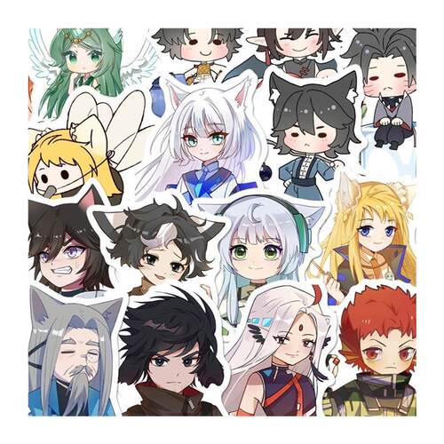 奇喵君周边110张故事贴纸二次元猫小九历险记漫画diy笔记本 - 图3