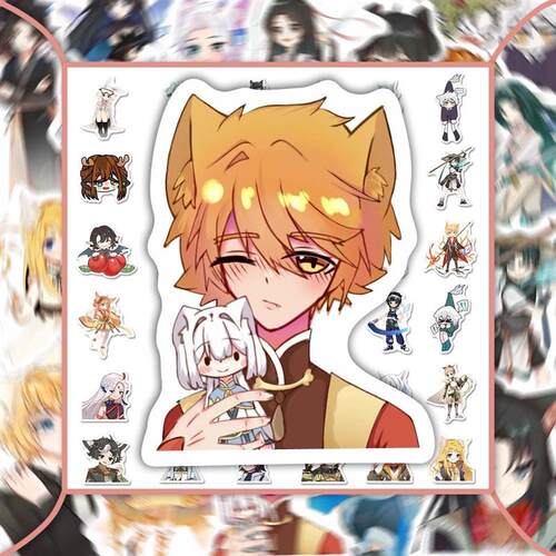奇喵君周边110张故事贴纸二次元猫小九历险记漫画diy笔记本 - 图1