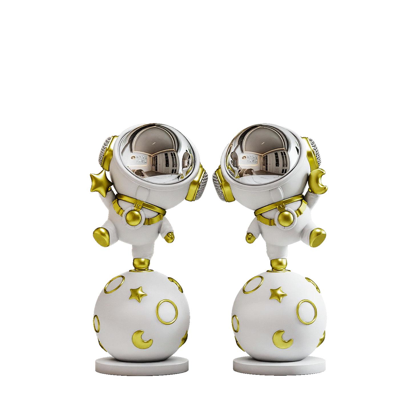 太空人太空人桌面摆件电视柜酒柜儿童房书桌高级感装饰品生日礼品 - 图0