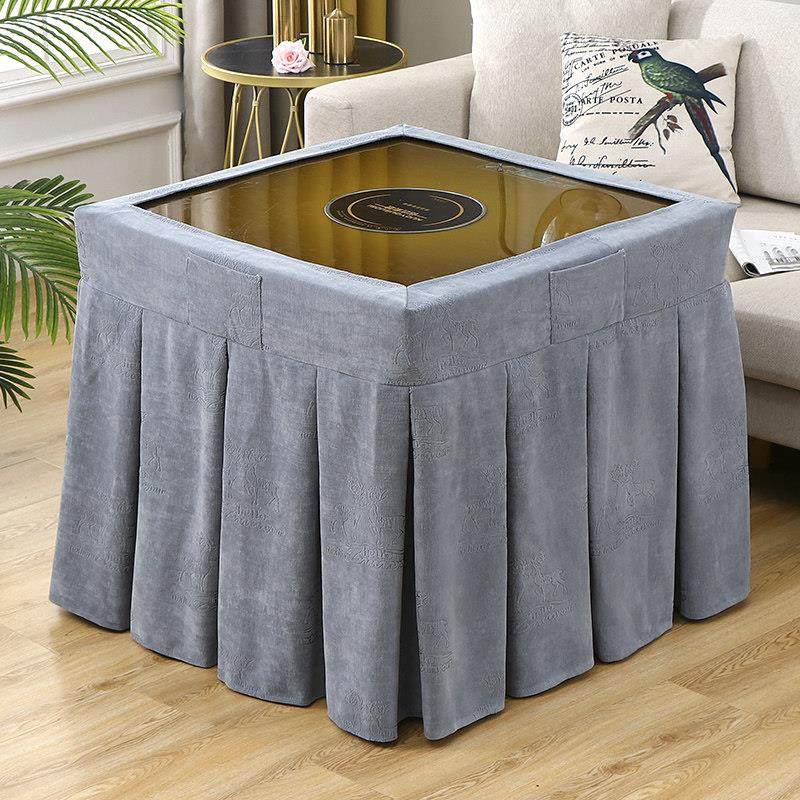 正方形烤火桌子罩套夏季新款裙式麻将机罩子电炉套电取暖炉桌布罩,淘宝优惠券,粉丝福利购,淘宝优惠卷