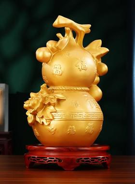 黄铜葫芦百福临门摆件装饰品家居客厅玄关办公室公司乔迁开 业礼