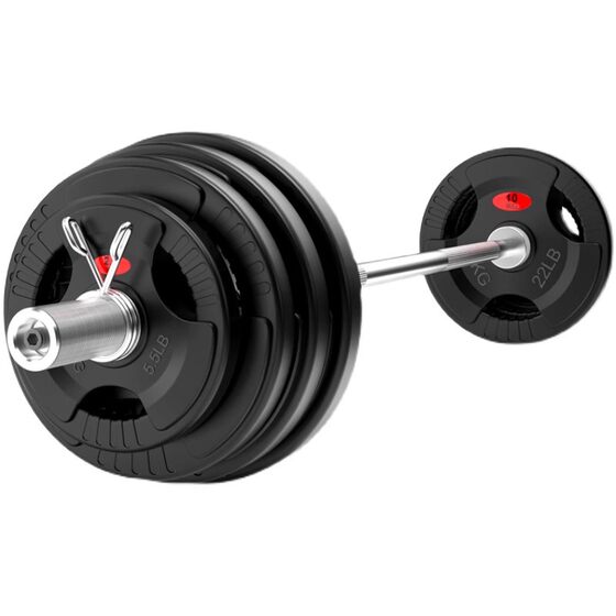 Iron-clad barbell men's big hole women's fitness home weightlifting equipment set straight bar piece gym special