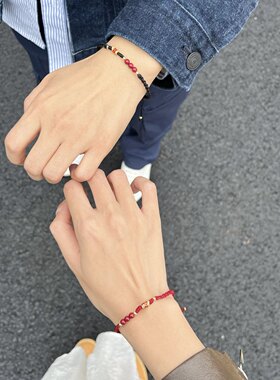 普陀山文创朱砂辰砂手链转运珠