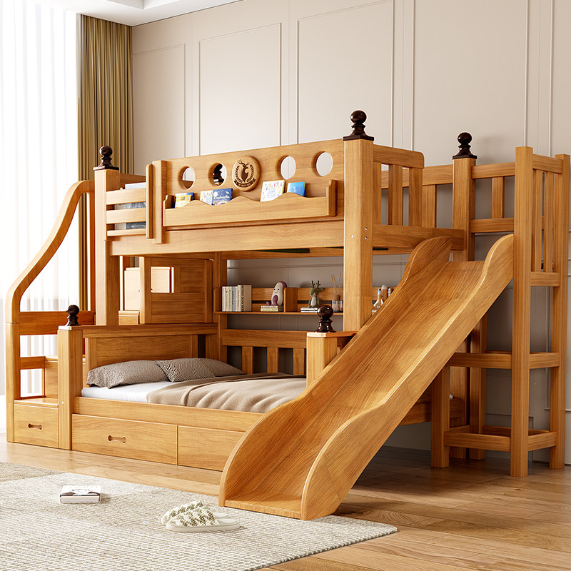 上下铺双层床小户型儿童高低床实木加粗加厚成人上下两层子母床