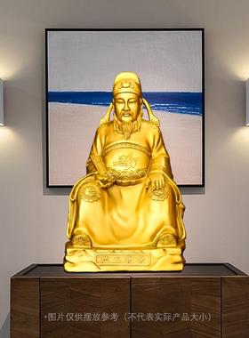 铜灶王爷灶王奶摆件厨房家居客厅厨房灶王圣君铜像工艺品灶公灶婆