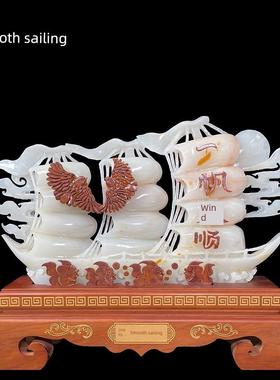 玉顺帆船饰品招财客厅入口酒柜装饰工艺品公司乔迁开幕礼品