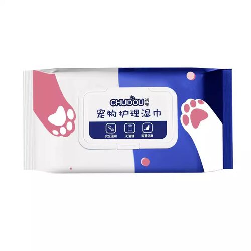 宠物清洁湿巾加厚无酒精猫咪狗狗抑菌除臭去泪痕湿纸巾擦脚屁股 - 图1